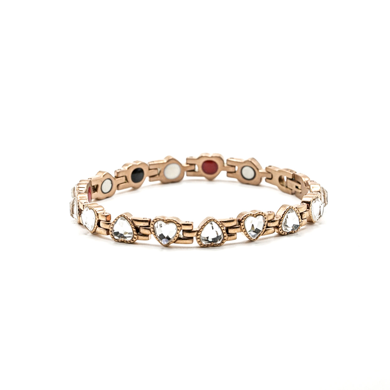 Crystal Heart Stone 1X Bracelets Rosegold