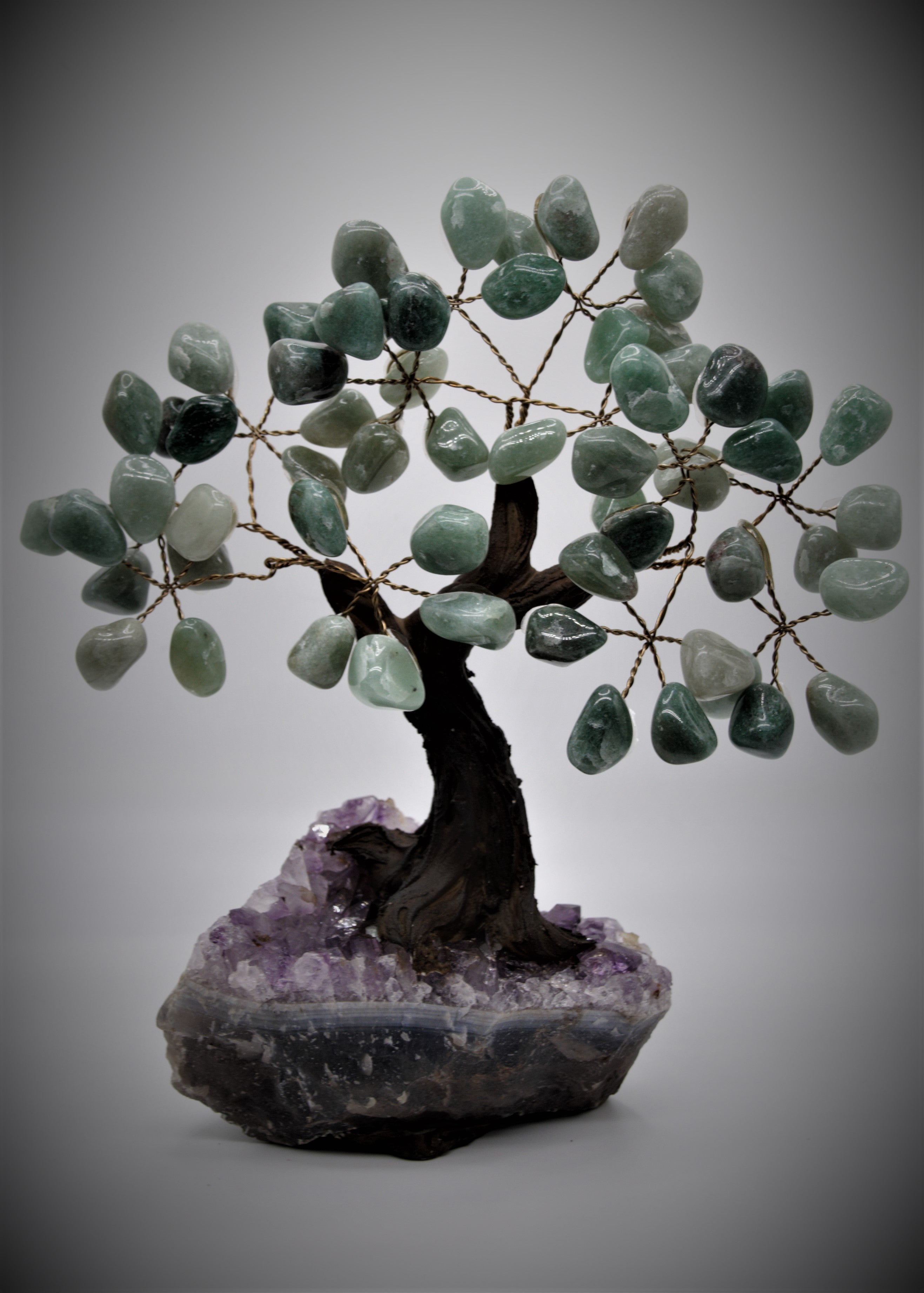 Green Aventurine Bonsai Tree 7"