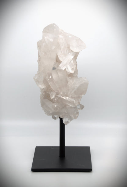 Clear Quartz Crystal Stone with black base