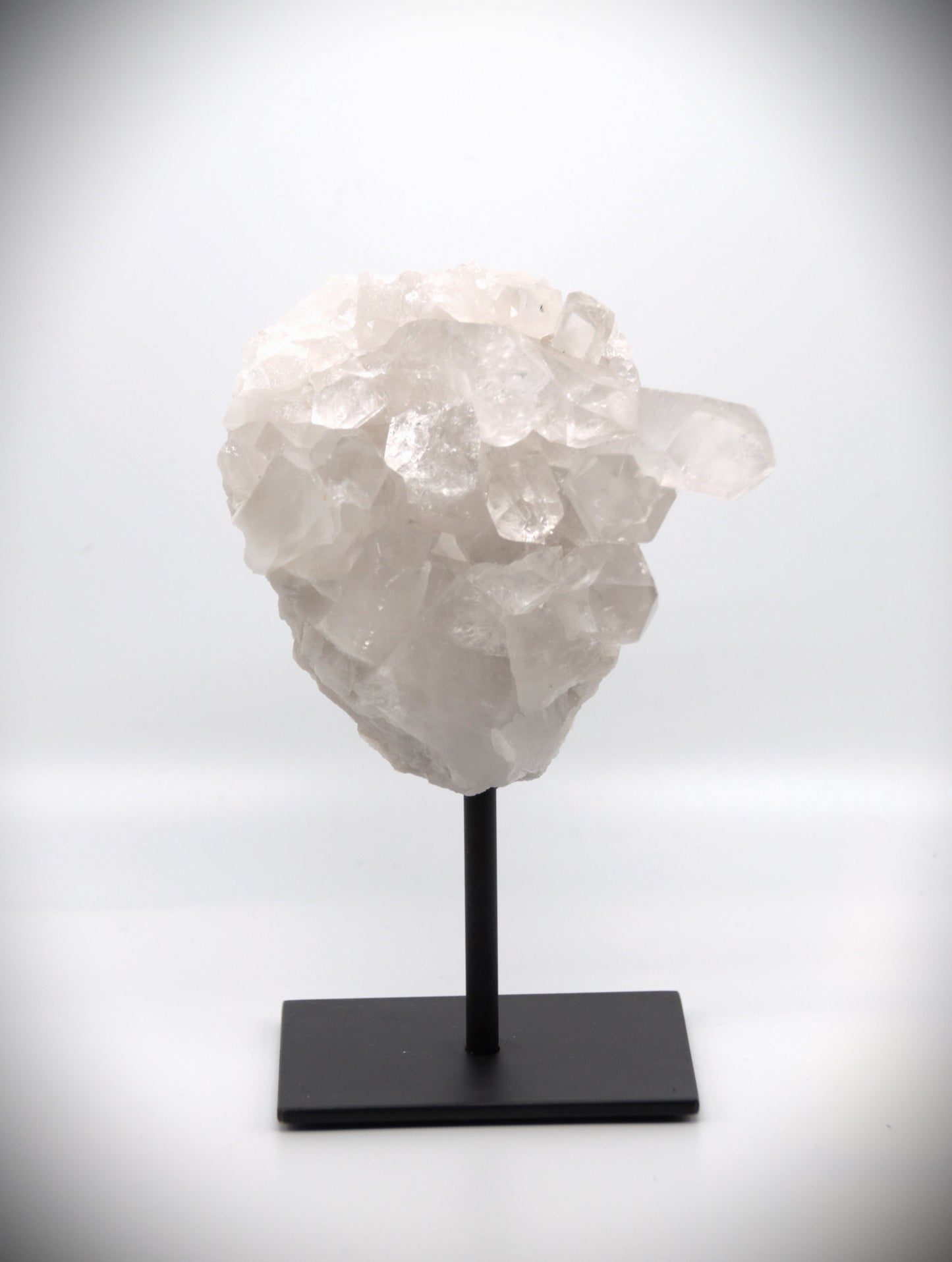 Clear Quartz Crystal Stone with black base