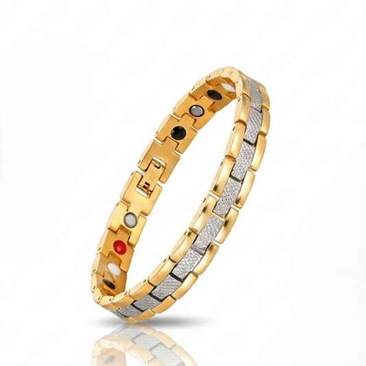 Engraved Bracelet Gold & Silver
