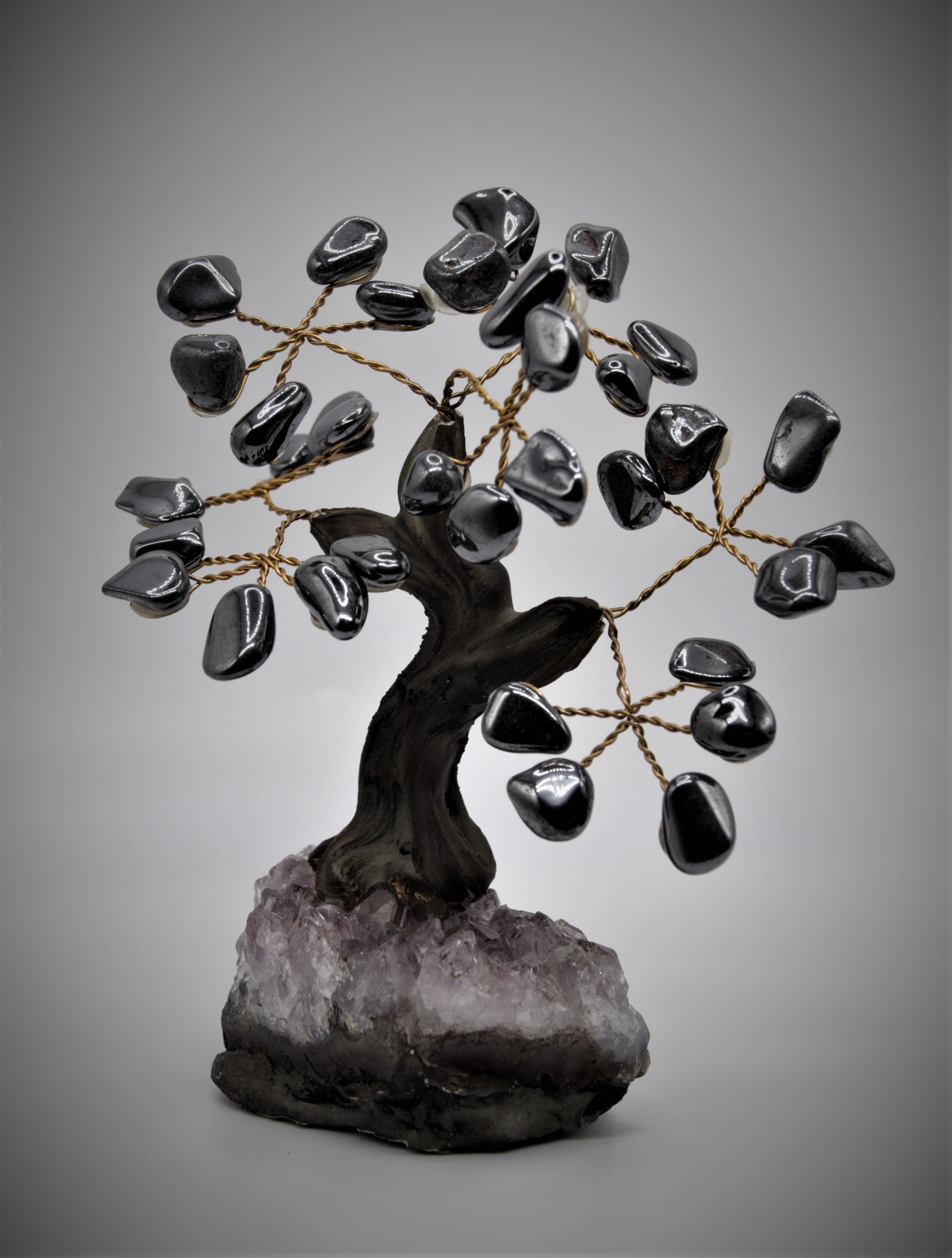 Hematite Bonsai Tree 5"
