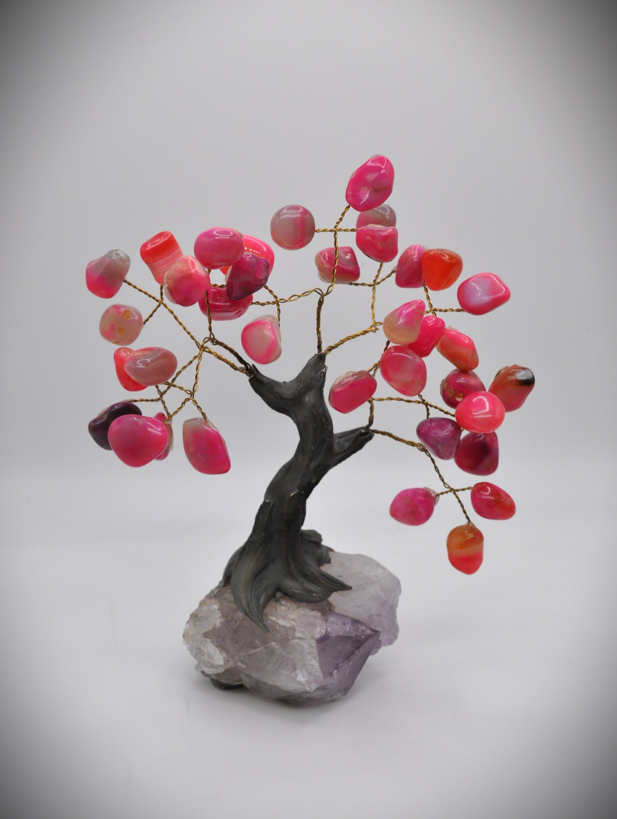 Pink Geode Rock Bonsai 5"