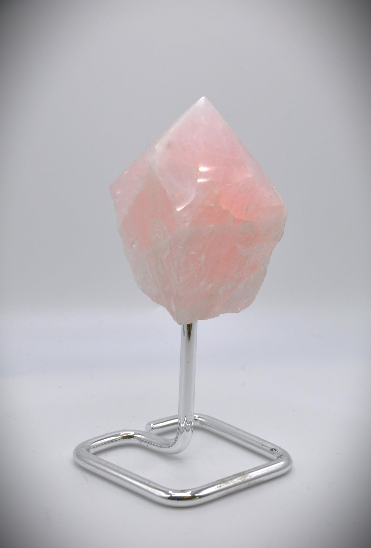 Rose Quartz Crystal Stone (with chrome stand)