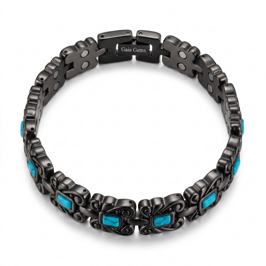 Gaia Gems Signature Black & Aquamarine Bracelet