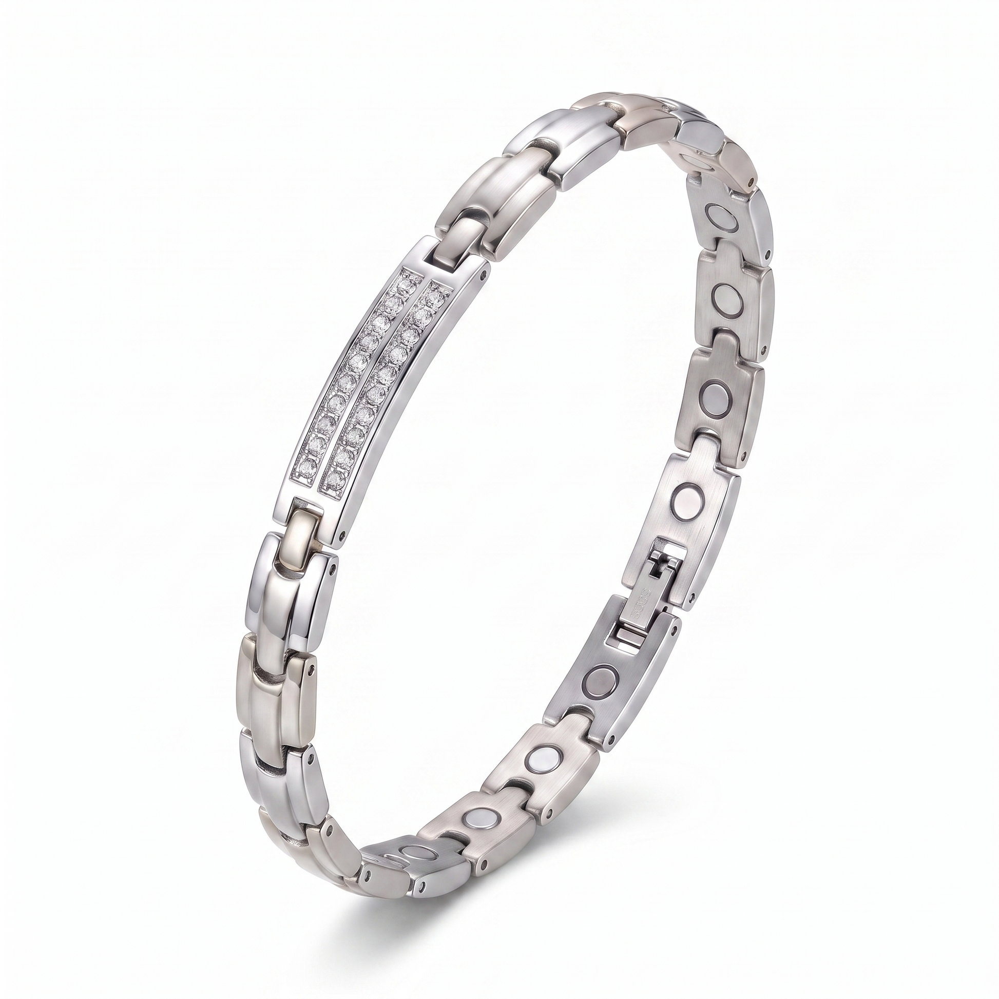 Gaia Gems Signature Crystal Bracelet – White Gold