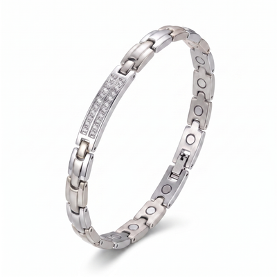 Gaia Gems Signature Crystal Bracelet – White Gold