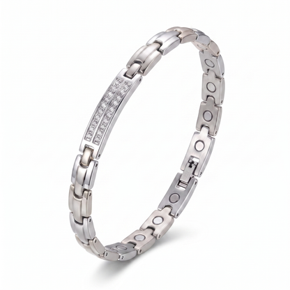 Gaia Gems Signature Crystal Bracelet – White Gold