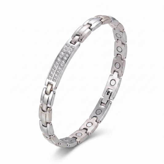 Gaia Gems Signature Crystal Bracelet – White Gold