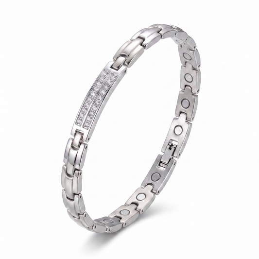 Gaia Gems Signature Crystal Bracelet – Silver