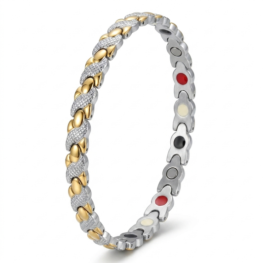Cleo Magnetic Bracelet – Silver & Gold